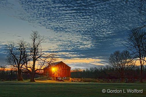 Red Barn At Dawn_08919-22.jpg - Photographed near Smiths Falls, Ontario, Canada.